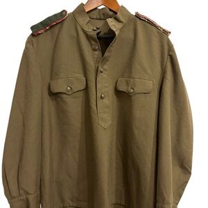 Men's Olive Military Style Shirt-Jacket